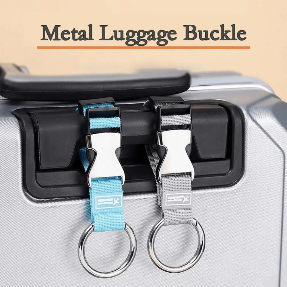 Useful Handbag Clip Luggage Strap Round Carabiner Add Bag Gripper Suitcases Belt Keychain Small Travel Luggage Lanyard Outdoor