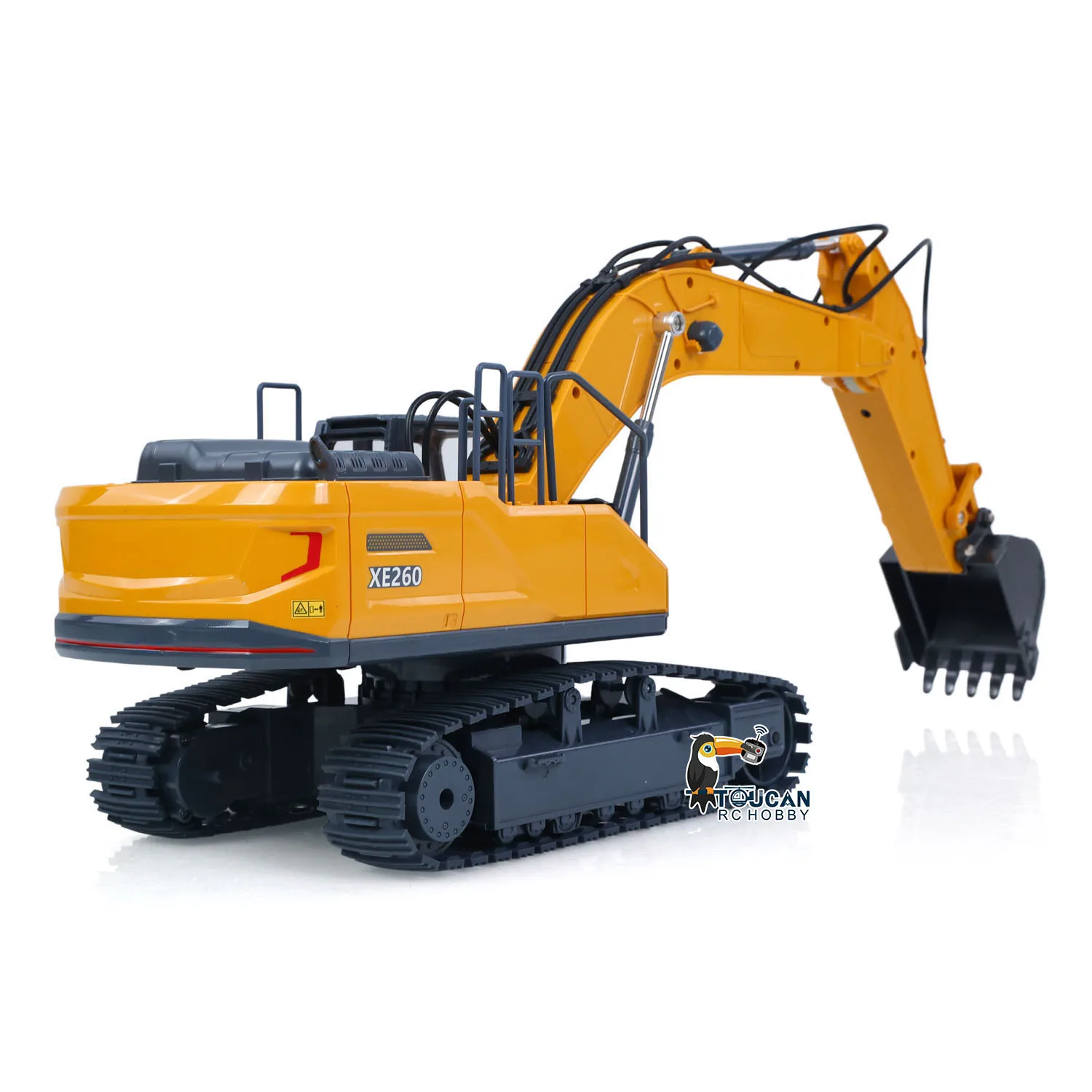 XE1260 1/18 HUINA Elektrischer RC-Bagger Ferngesteuerter Bagger RTR 300-Grad-Rotation Modell Metallschaufel Licht- und Soundeffekte Fahrzeug Auto – Detail 4