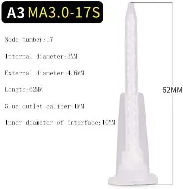 30-85pcs Resin AB Glue Static Mixer Dispenser Needle Set 62/83/103mm for Two Component Liquid Mixing Machine AB Glue