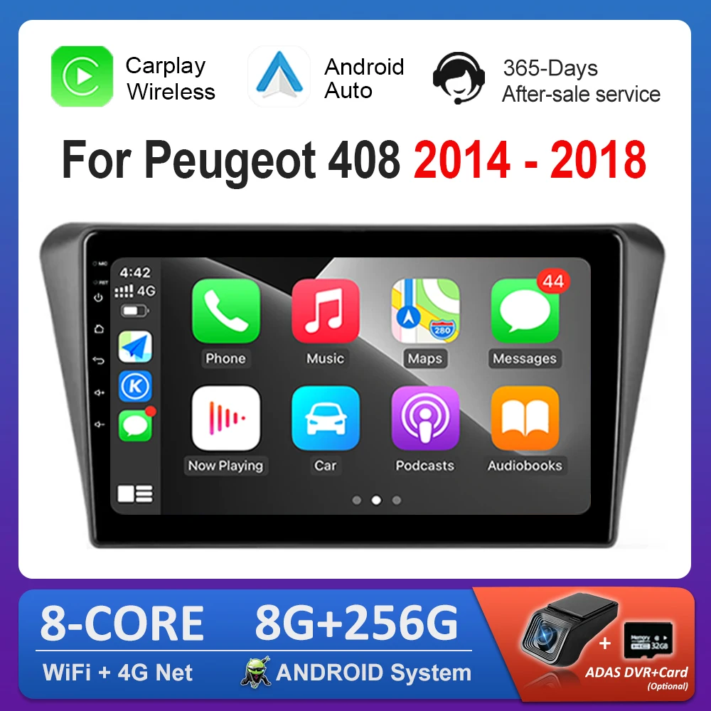 

10 '' for Peugeot 408 2014 - 2018 Car Radio Multimedia Player Android Intelligent System GPS Navi WiFi 4G BT Auto Tools