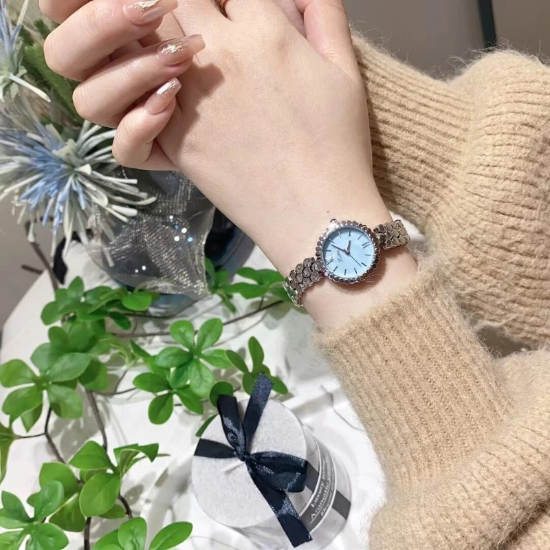 New women watch luxury diamond strap blue dial small elegant quartz watch simple bracelet clock gifts for women Reloj Mujer