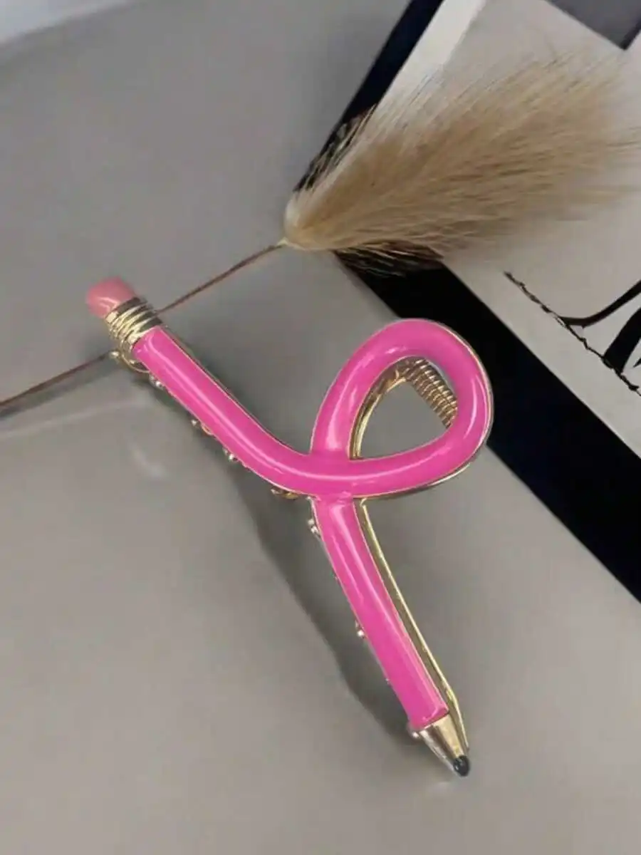 Pencil Shape Hair Claw Clip For Women Novelty Hair Accessory Summer Beach Party
