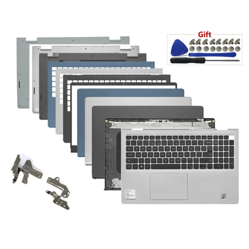 Carcasa Trasera para Portátil, Reposamanos, Carcasa Inferior para Dell Inspiron 15 3510 3511 3515 3520 3521, Repuesto de la Cubierta de la Carcasa