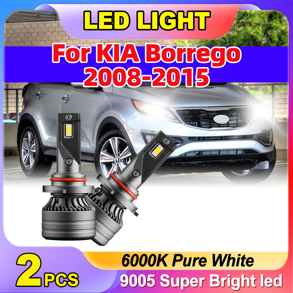 

2PCS High Power 9005 Headlight Brightest Upgraded 120W Canbus Error Plug And Play Turbo lights 6000K For KIA Borrego 2008-2015