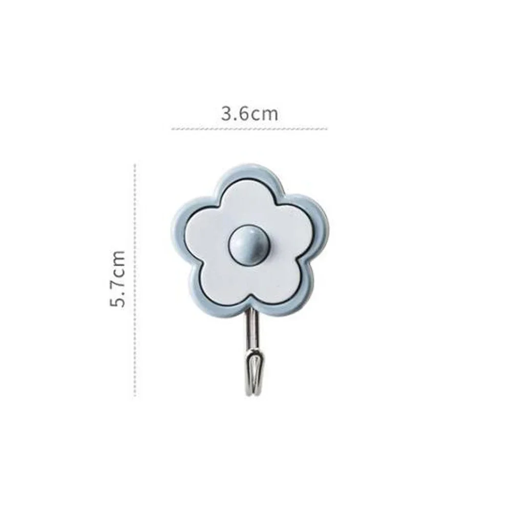 Cute Flower Utility Hooks Heavy Duty Waterproof Hanging for Key Wall-Mounted Kitchen Bathroom Ceiling Or Office Windows Hangers