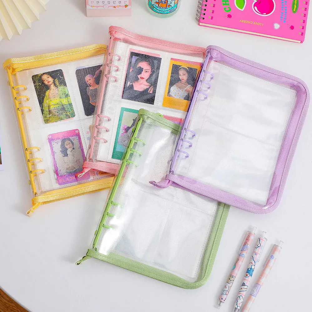 SKYSONIC A5 Reißverschluss-Binder zum Sammeln von Büchern, Nachfüll-Organizer, DIY-Tagebuch, Milchprodukte, transparent, Fotoalbum-Organizer, Schreibwaren – Detail 30