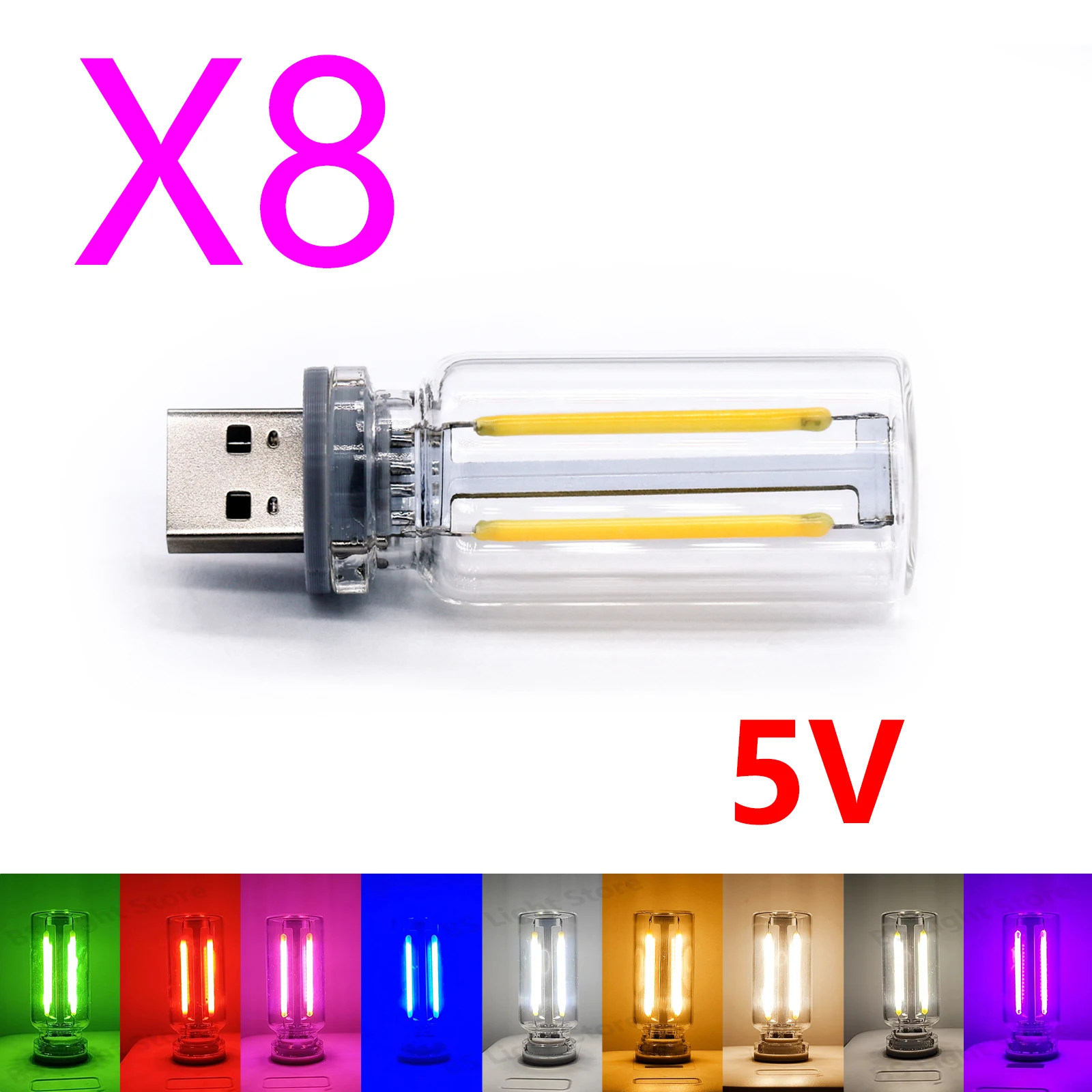 

LED Bulb 5V smart IC Retro Edison Dimming Light Bulb Light Source USB Mobile Power Interface Light Night Light Power Bank Laptop