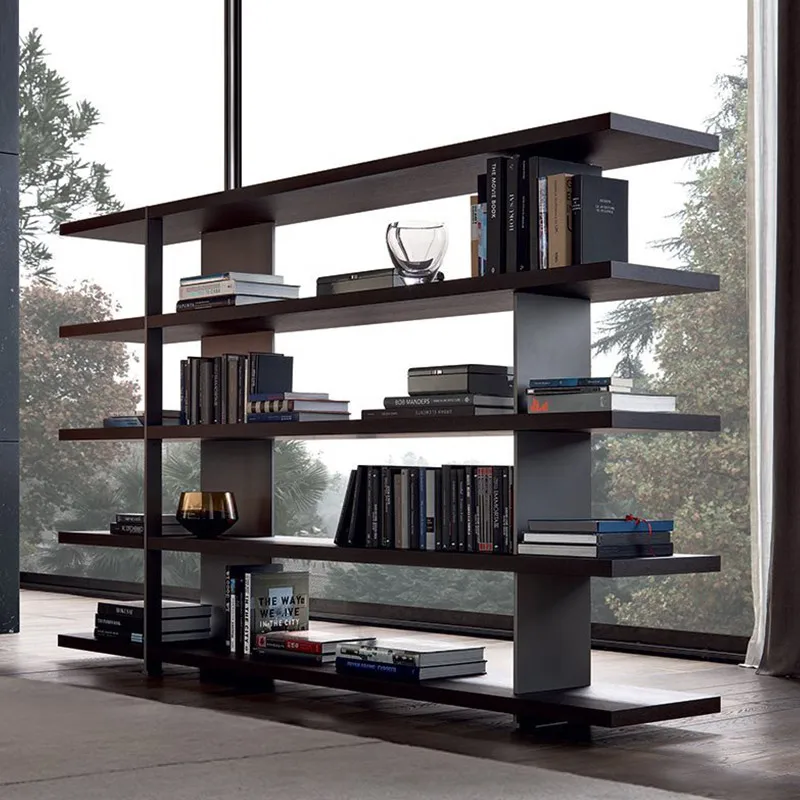 

Bookshelf Bookcase Multi-layer Storage Shelf Black Oak Display Shelf