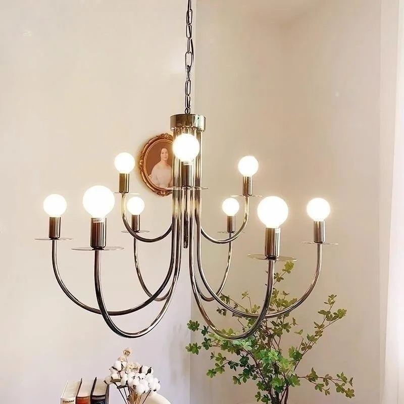 SANDYHA الرجعية الثريات الصناعية الفرنسية الشمال نمط مصمم قلادة أضواء لغرفة الطعام غرفة المعيشة غرفة نوم LED