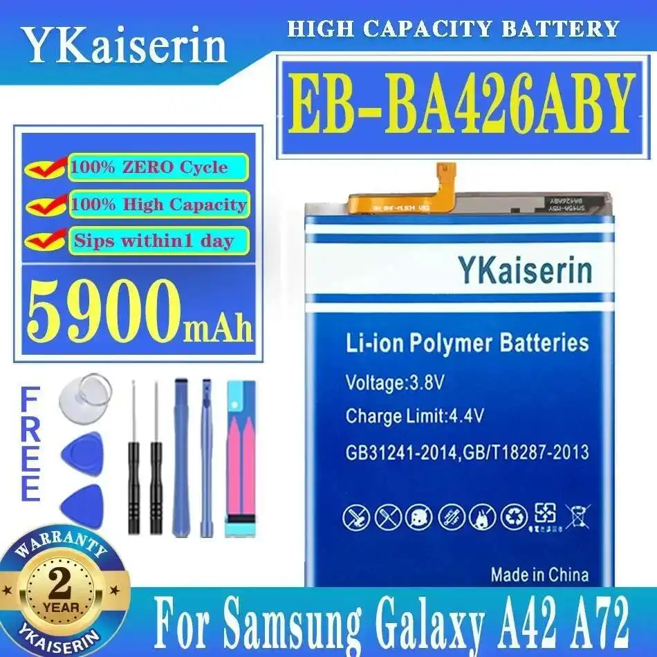 

Safe EB-BA426ABY For Samsung Galaxy A42 A72 Mobile Phone Battery Premium Replacement 5900Mah