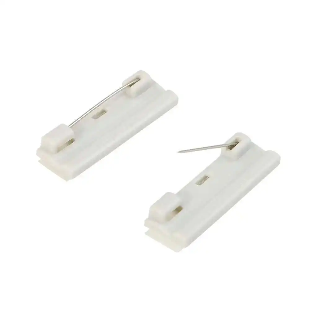 10pcs Sticky Shelf Adhesive Plastic Pin Back Suitable Name Badge Back Plastic Safety Badge Pin Backs