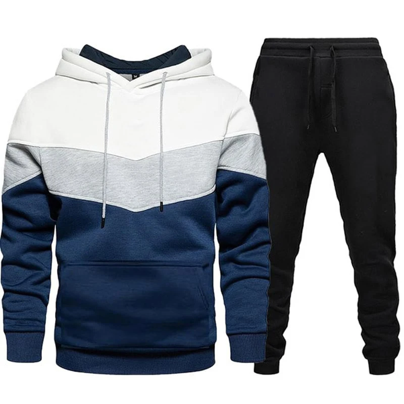 2024 Men\'s Sportswear Fashion Casual Spring And Autumn Combination with Hoodie Pants Two-piece Suit