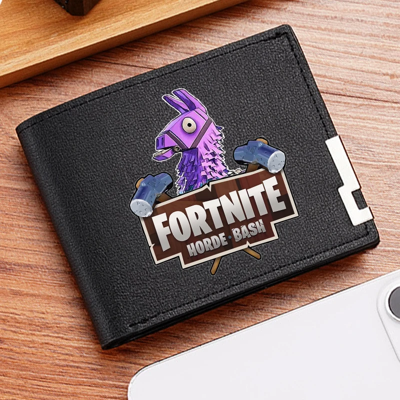 Fortnites Men's Wallets Game Fortress Night PU Leather ID Card Holders Multi-card Slot Folding Short Coin Purses Boys Xmas Gift