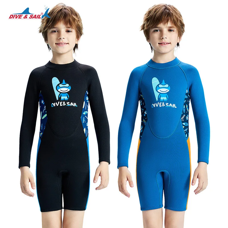 

2.5MM Kids Neoprene Water Sports Snorkeling Keep Warm Surfing Swim Diving Suit Scuba Long Sleeve Spearfishing Kayaking WetSuit