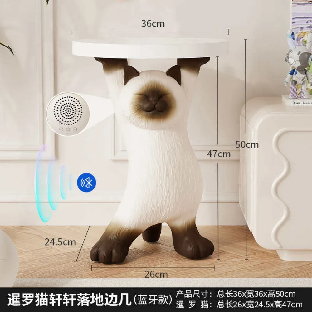 

Cute Siamese Cat Living Room Floor Ornaments Newlywed TV Cabinet Sofa Bedside Enchanting Coffee Table