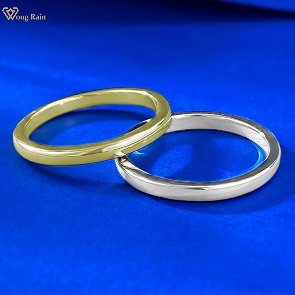 Wong Rain-Anillo clásico de Plata de Ley 925 sólida para mujer y hombre, joyería fina, banda para fiesta de boda, regalos para parejas, venta al por mayor