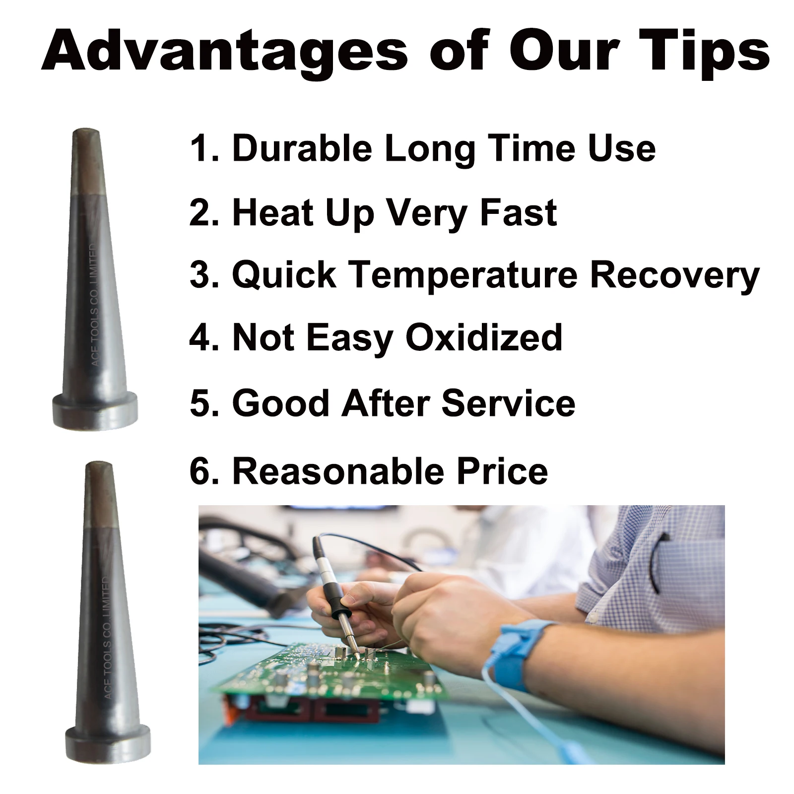Weller LTL Chisel 2mm 0.078" Soldering Tips for WP80 WSP80 WSFP8 WD1000 WD2000 WSD81 WS81 WSF81D8 WS81D5 Handle Iron Welding Bit