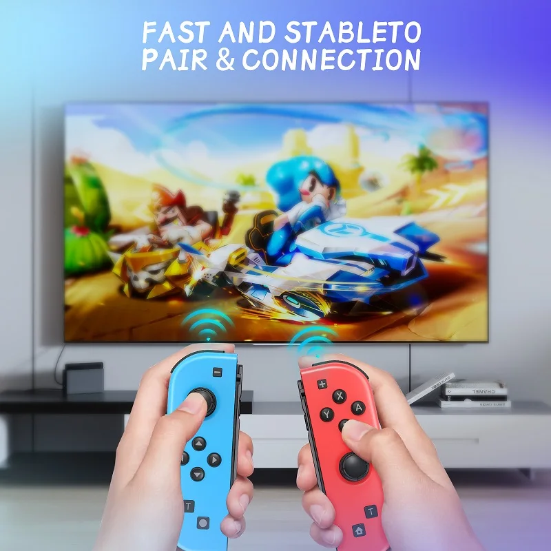 Джойпад для Nintendo Switch, беспроводной контроллер для Joycon/iOS/Android/ПК BT, 6-осевой гироскоп, геймпад, вибрация, турбо-управление, без ремешка