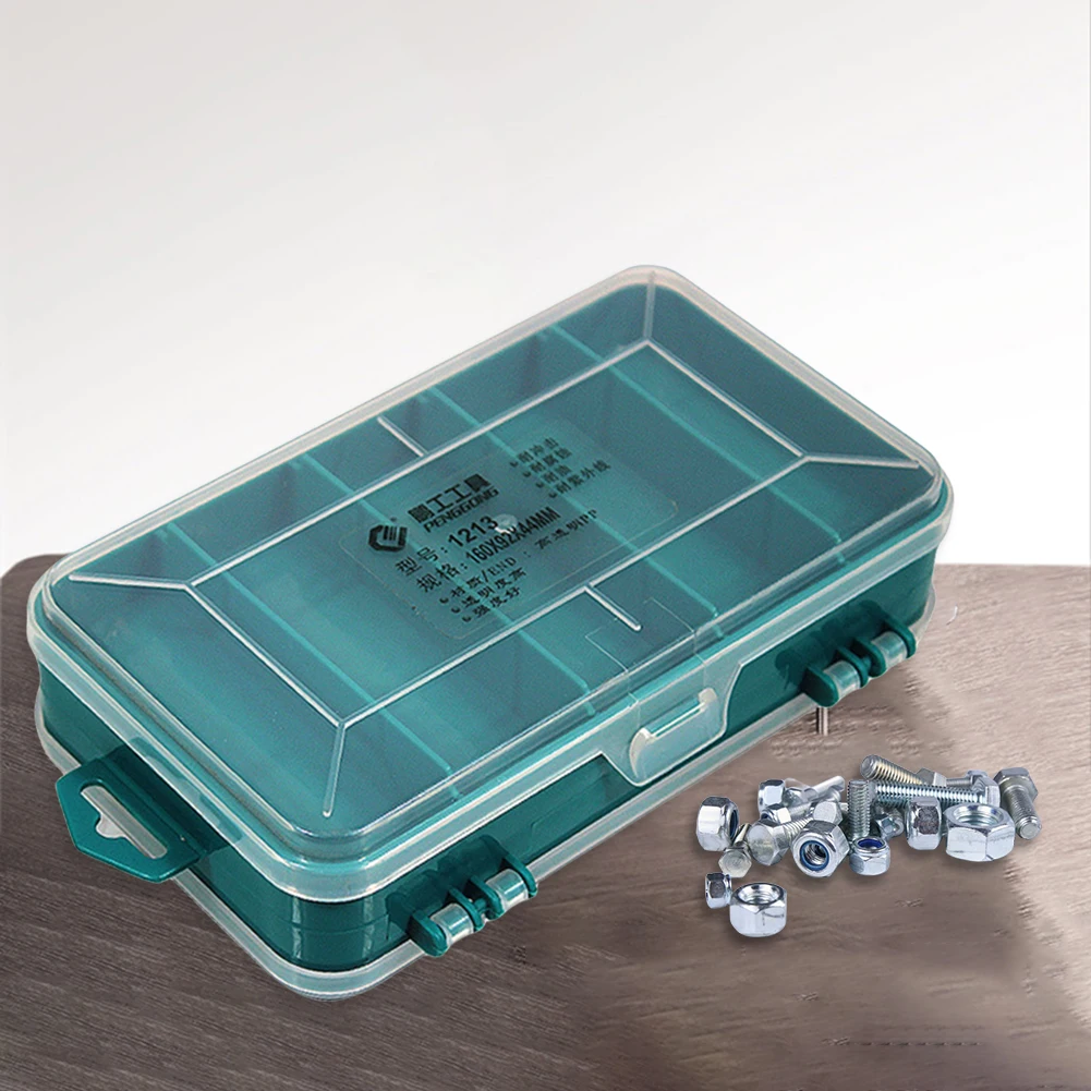 1-4PCS Double-Side Hardware Storage Organizer Plastic Tool Box Multifunctional Rectangle Box Case For Jewelry Nuts Screws Beads