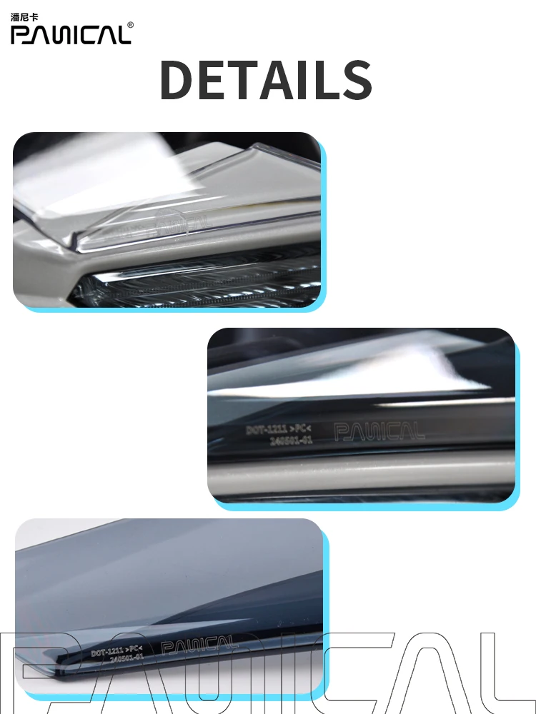 PANICAL Motorrad-Rückspiegel-Spoiler Luftabweiser für Honda GoldWing GL1800 DCT F6B 2018-2025 Windschutzscheiben-Zubehör – Detail 10