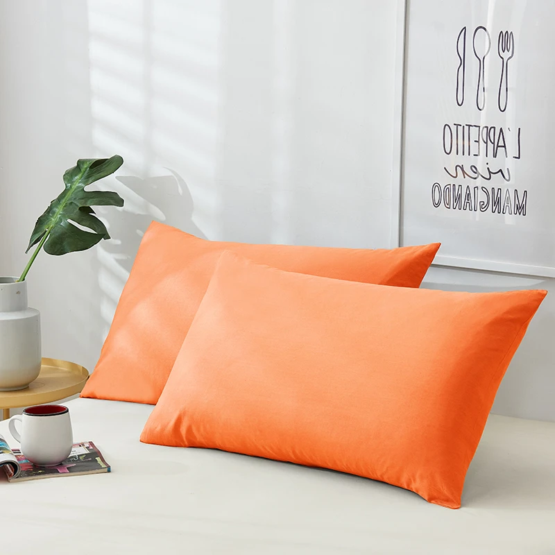 Cotton Pillowcase High-Quality Envelope Pillowcover Solid Color Pillow Case Bedding Sleep Pillow Cover Case 50x50 70x70