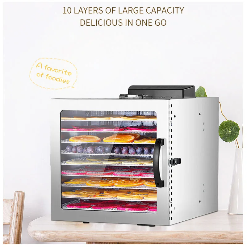 Séchoir de déshydratation des aliments et des fruits, grande capacité, cadre de séchage à faible bruit