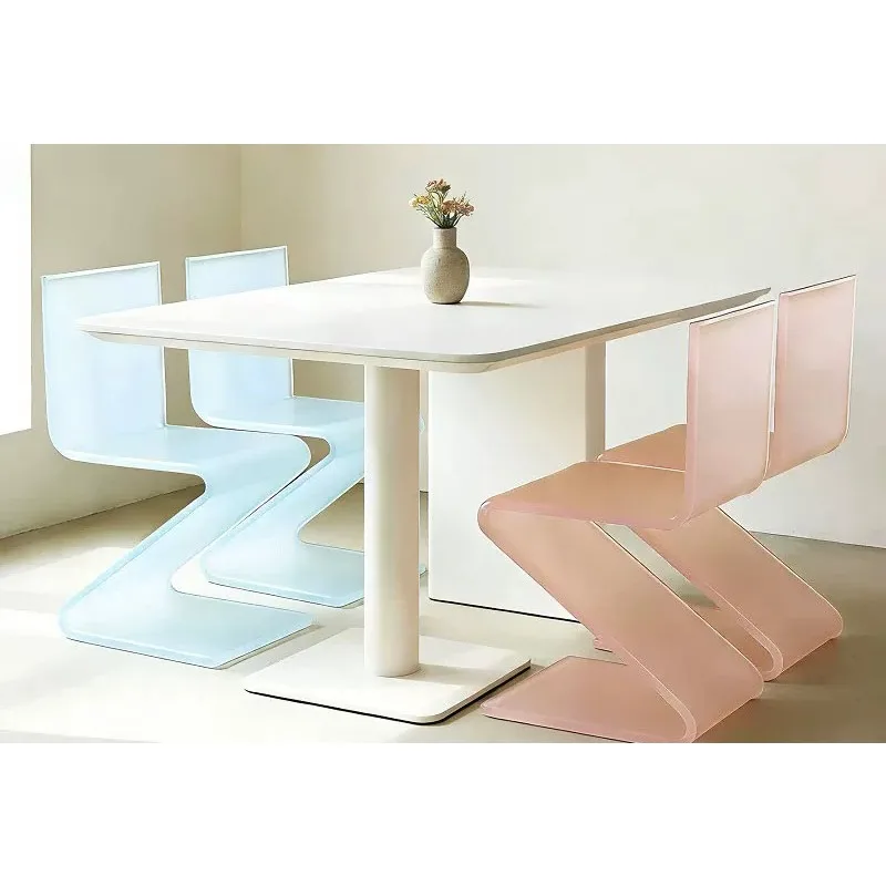 Italian minimalist jelly powder chair dopamine personalized dining chair