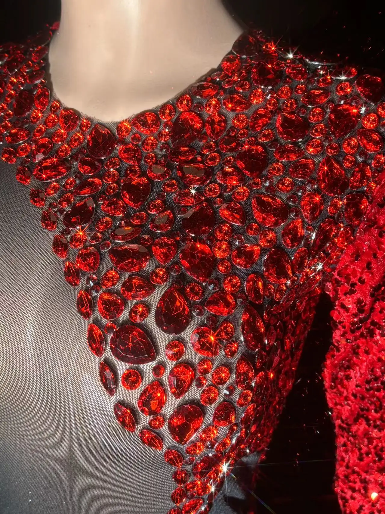 Mini jupe transparente en maille pailletée sexy - Costume de nuit d'anniversaire Body Transparente Flecos Robes pour femmes Robes de bal élégantes