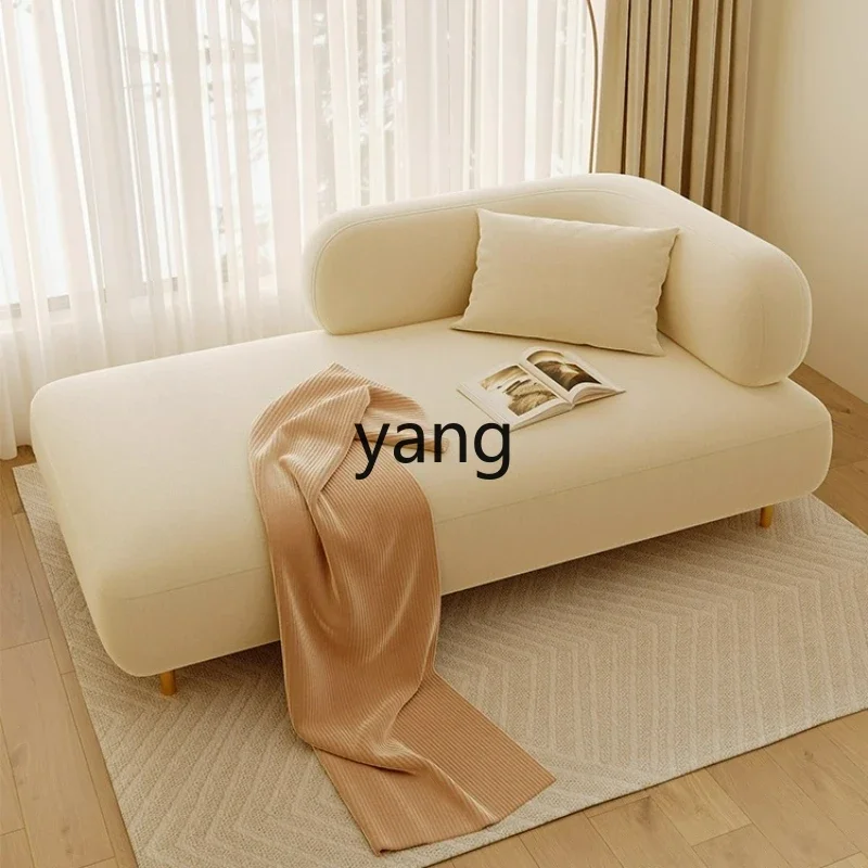 LTT Nordic Cream Style Lamb Wool Single Chaise Lounge Sofa for Living Room Hotel Homestay Chaise Lounge
