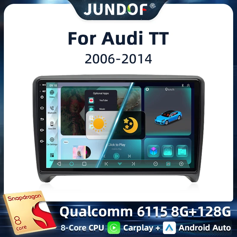 

for Audi TT MK2 8J 2006 2007 - 2014 Car Radio Video Multimedia Player Android Touch Screen Audio DSP Stereo WiFi GPS Navigation