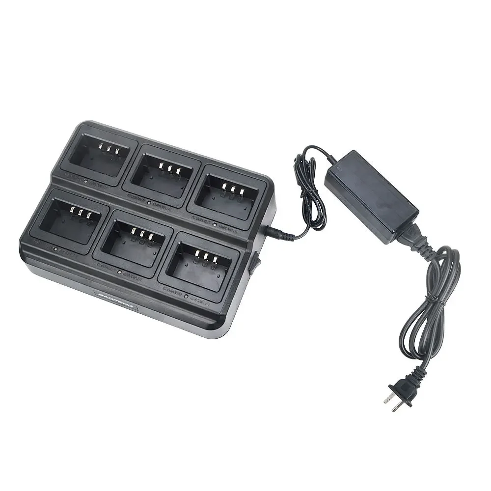 Шестистороннее зарядное устройство Baofeng UV-5R Walkie Talkie Интеллектуальное быстрое мультизарядное устройство BL-5X6
