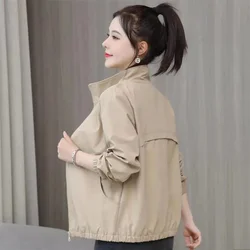 2026 New Summer Jacket Women Sun Protection Clothing Fashion Casual Zipper Thin Casual Loose Casual Loose Windbreaker Coat