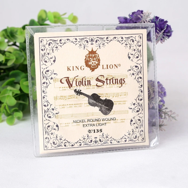 1 set 4/4 Violin Strings KING LION V135 german silver Alloy,violin Parts Accessories