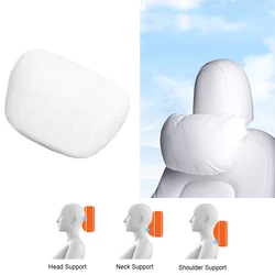 Flocking Car Seat Headrest Soft Memory Neck Pillow High-Quality Headrest Lumbar Support White Black For Tesla Model 3 Model Y