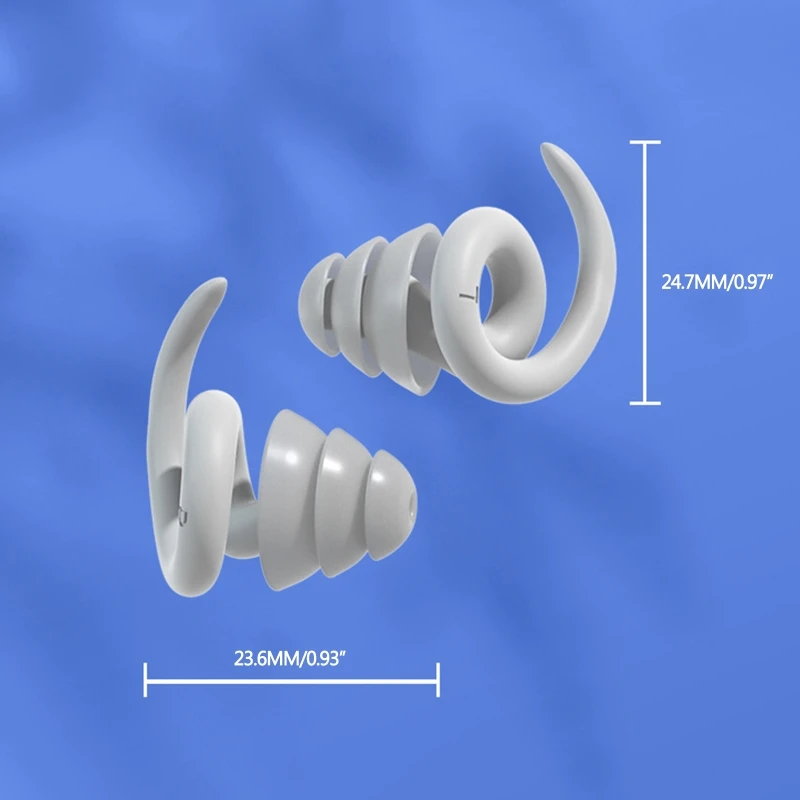 Spiral Design Silicone Earplug for Sleeping Study Concert Sound Insulation