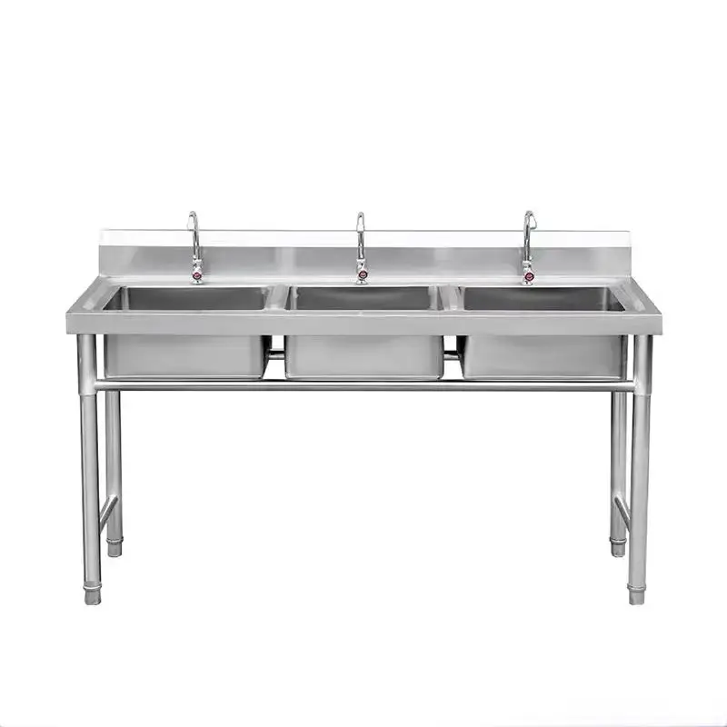 Customized Modern Hotel 304 Stainless Steel Sink Workbench Kitchen Sink Equipment