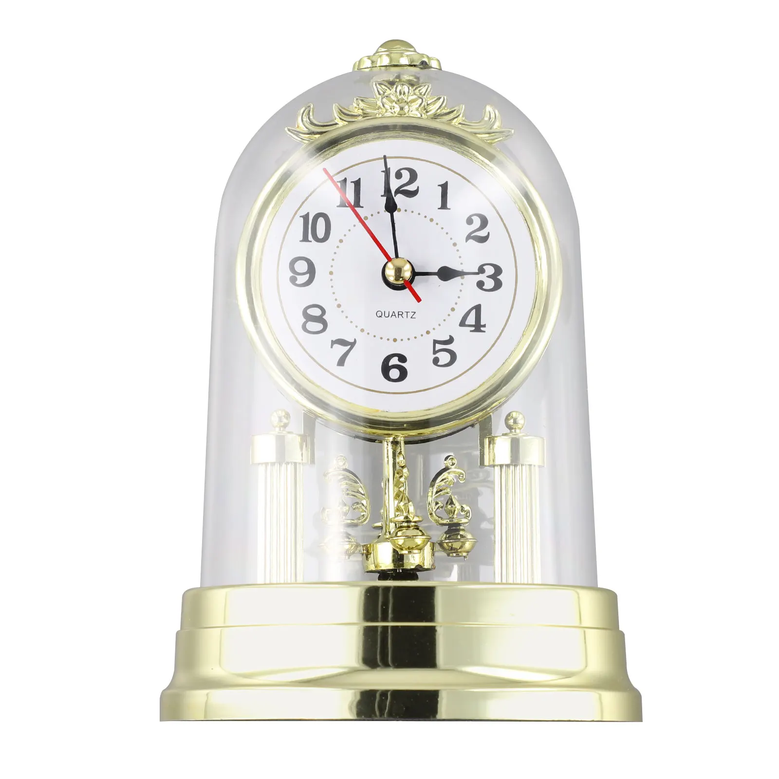 Vintage Clock European Style Antique Clock Retro Style Table Clock with Pendulum and Chime Antique Vintage Design view 4