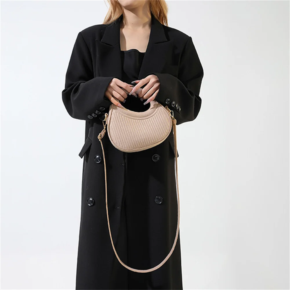 Women Top-handle Bags Autumn Winter Fashion Bag New Fashion Shoulder Bag Portable Women\'s Bag Felt Handbags