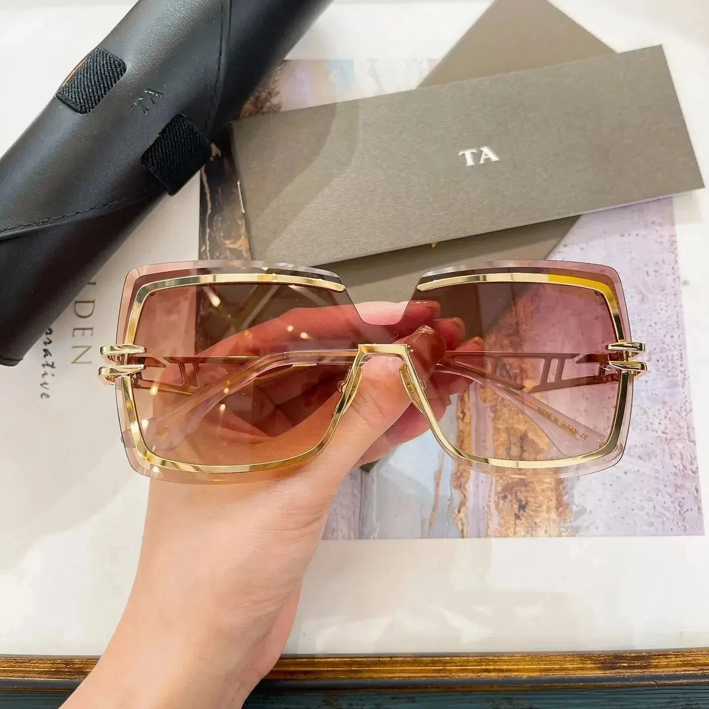 

Original For LIANGCHENDIT DT BROKYN DTS440-A Alloy Frame Men Sunglasses Fashion Leisure Luxury Designer Women Couple Eyewear