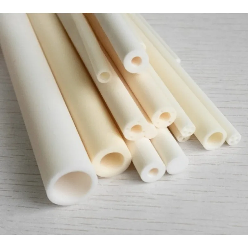 5pcs 99 Alumina Ceramic Tube 100mm Single-Hole High-Temp Wear-Resistant Corundum