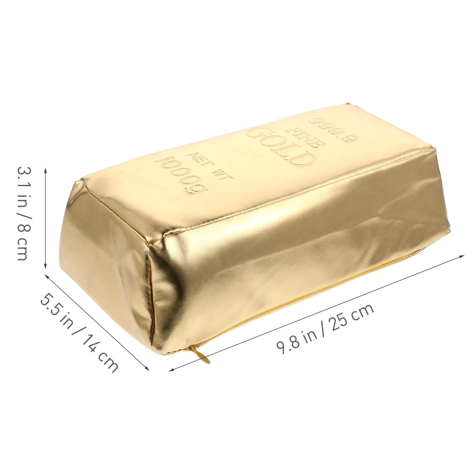 1 قطعة وسادة الطوب الذهبية المحاكاة المضحكة العملي بولي PU وسادة مقاومة للماء لسيارة أريكة مكتب ديكور المنزل المحمولة مع #4