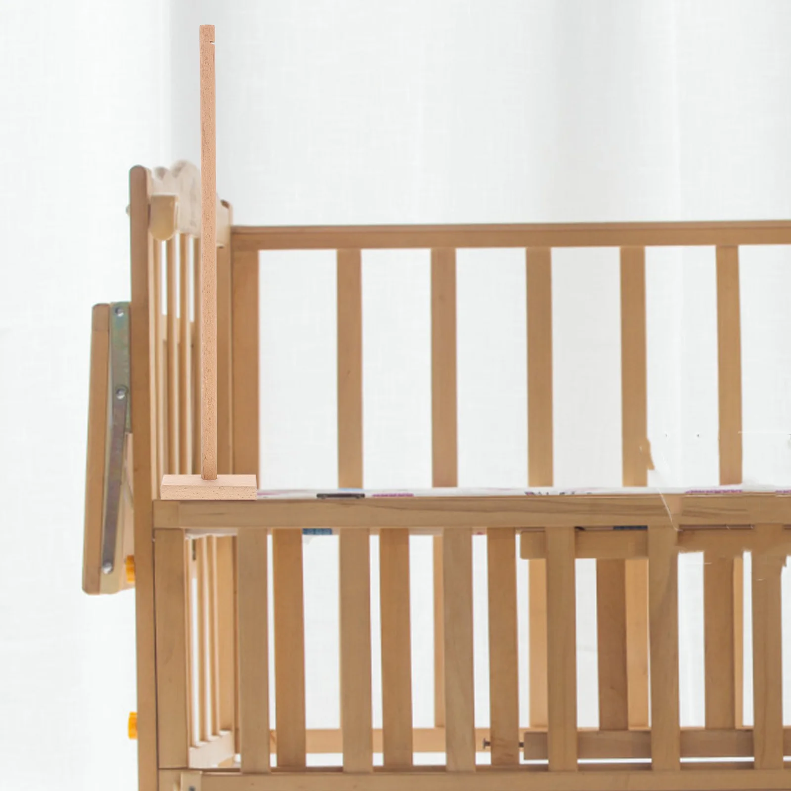 Wooden Baby Crib Mobile Arm Durable Minimalist Holder Nursery Decor Baby Bed Mobile Hanger Crib Net Holder Bassinet Stand