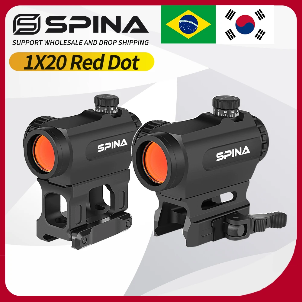 

SPINA OPTICS Tactical Hunting HD 1x20 Hight Riser QD Mount Quick Shooting Red Dot Sight Fit AR15 CBQ.556.308.