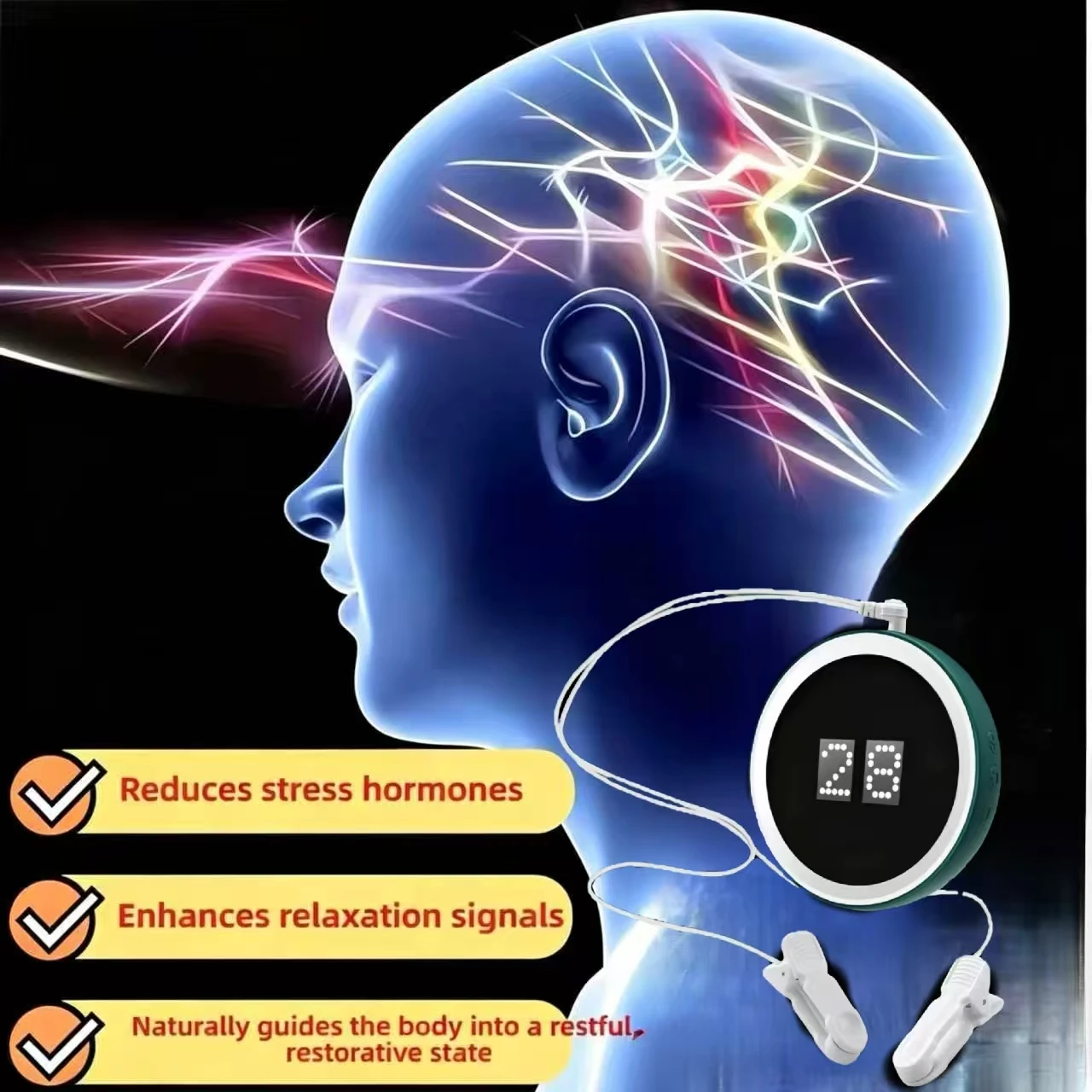 

vagus nerve stimulation clip ear Sleep Aid Device Relieve Insomnia Promote Fast Sleep Deep Sleep Anxiety Depression Reliever