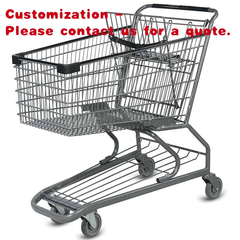 

Custom.YOUB Портативная складная тележка для покупок в американском стиле, легкая водонепроницаемая сетчатая конструкция из нержавеющей стали, использование в супермаркете