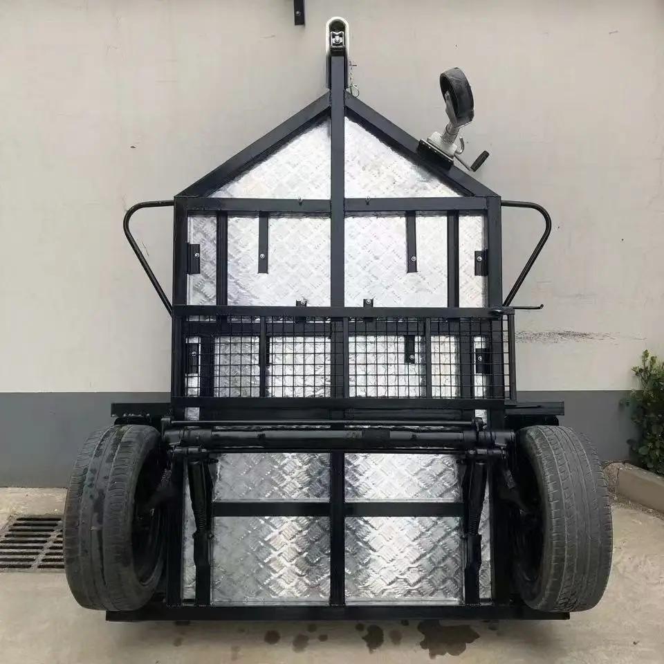 Heavy Duty Small Utility Trailer For Motorcycle / ATV Transport | Aluminum Checker Plate Deck | Single Axle Trailer