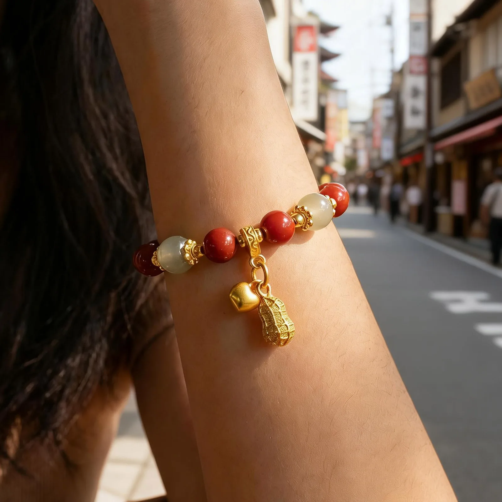 Purple Cinnabar Lucky Bracelet, Optional Cards Handmade Lucky Bangle Women Bracelet Drop Shipping Suitable for Wrists 15.5cm