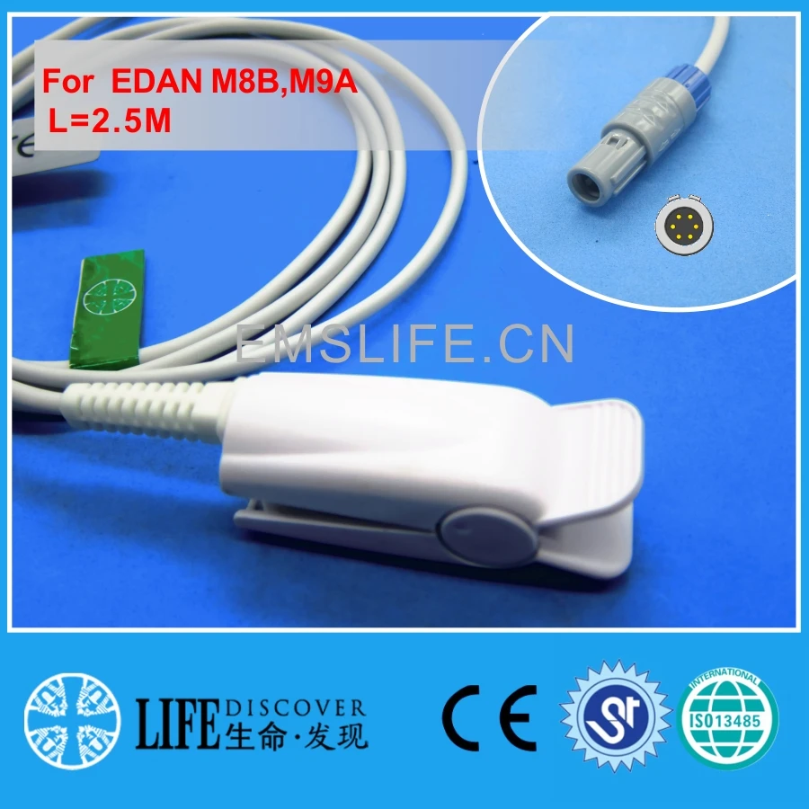 

Reusable adult NK finger clip spo2 sensor For EDAN M8B, M9A patient monitor