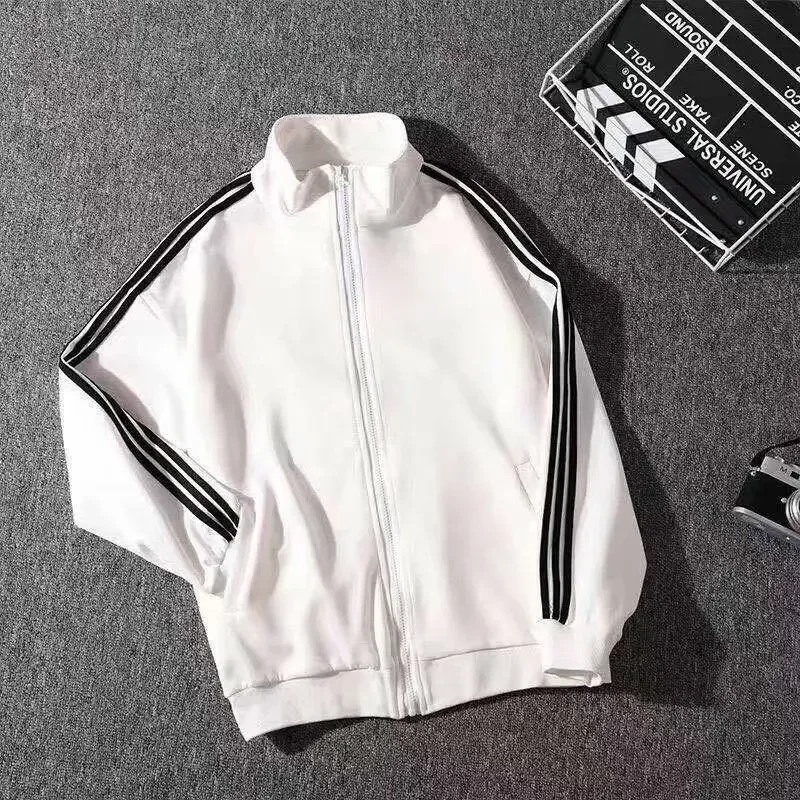 Trendy Korean Style Loose Fit Men's Women's Jacket Casual Baseball Uniform Couple Jacket Spring Autumn Hk Style