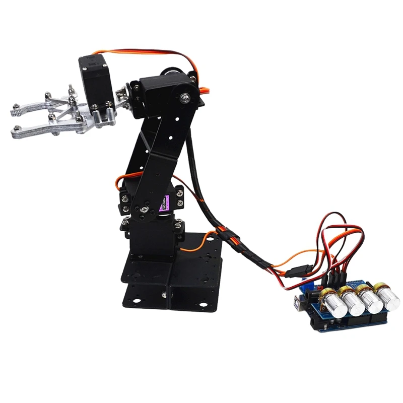 Bras robotique en métal assemblé pour kit Ardu37, pièces de robot jouet bricolage, accessoires, 4DOF, SNAM5300, 1 PC